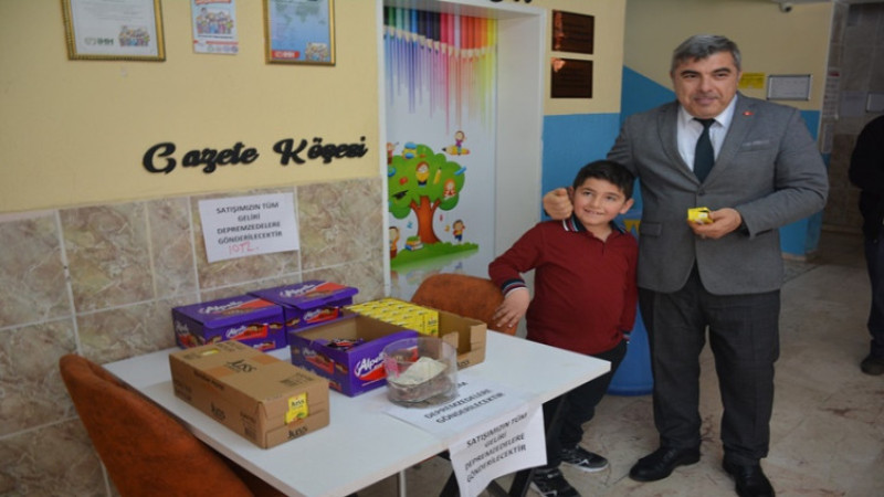 Beyazı ilkokul öğrencisinden anlamlı kampanya