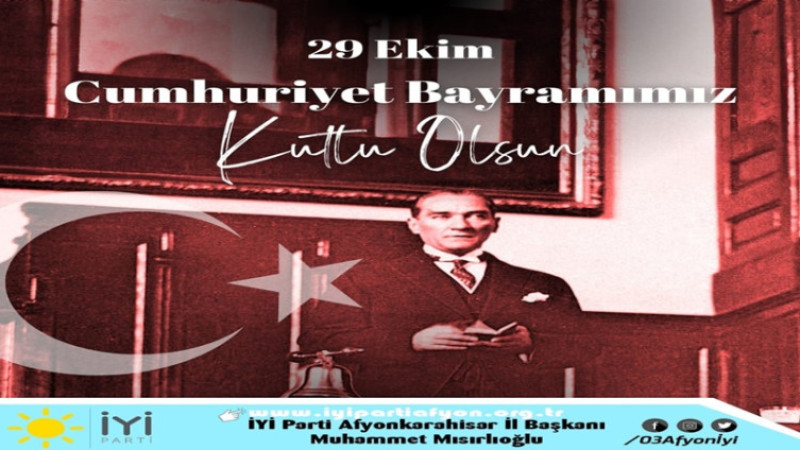 Mısırlıoğlu, cumhuriyetimizin 100. yılı sebebiyle bir mesaj yayımladı