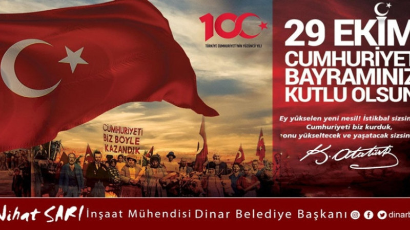 Nihat Sarı, cumhuriyetimizin 100. yılı sebebiyle bir mesaj yayımladı