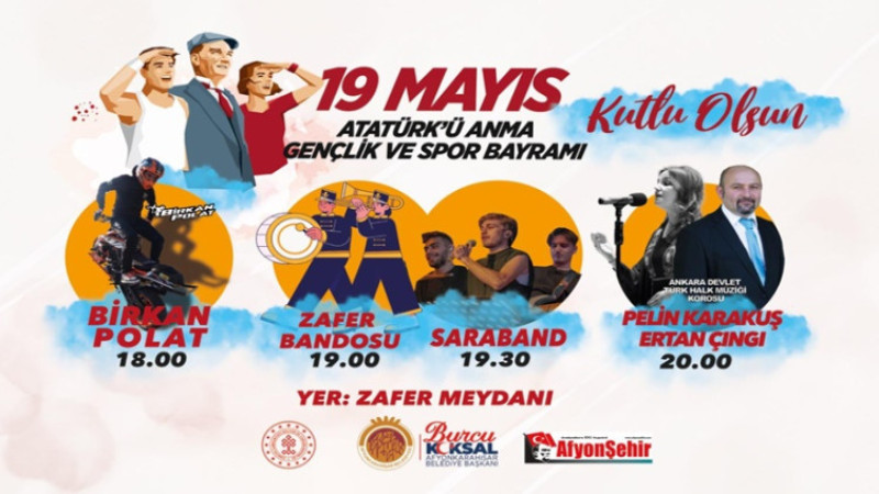 19 Mayısı dolayısıyla Afyonkarahisar Belediyesi etkinlikleri duyurdu