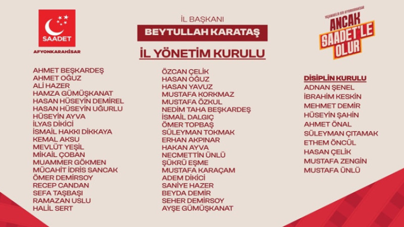 Saadet Partisi Afyonkarahisar İl Kongresi gerçekleşti