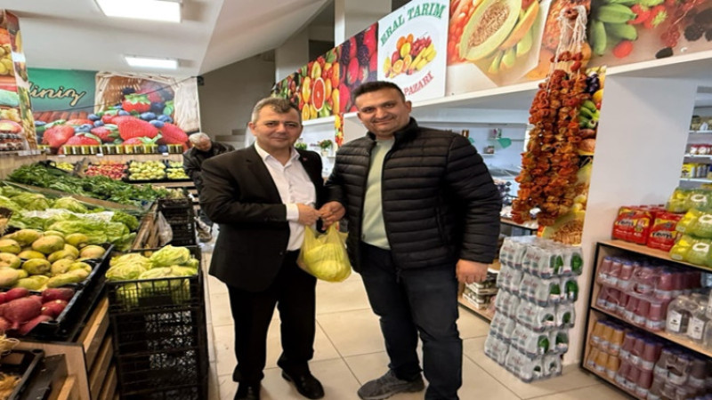 Serkan Koyuncu, Boykot çağrısına karşı esnafı ziyaret etti