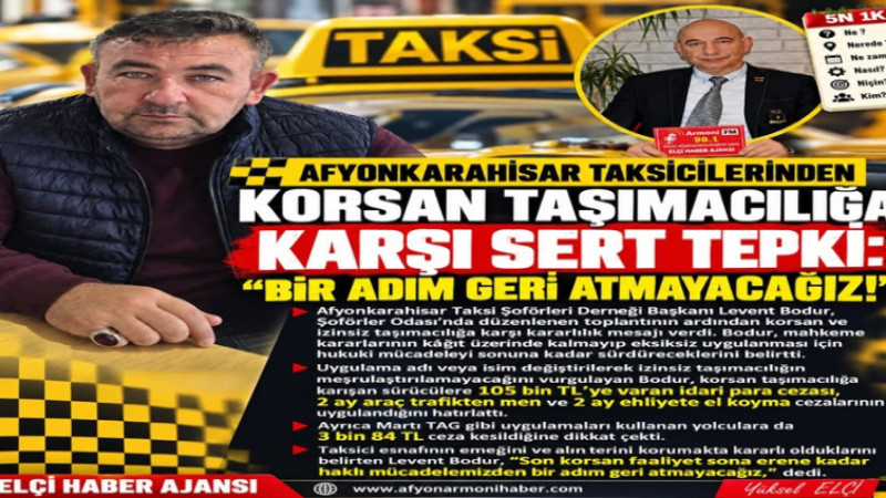 Taksicilerden Korsana Sert Tepki: Bir Adım Geri Atmayacağız   